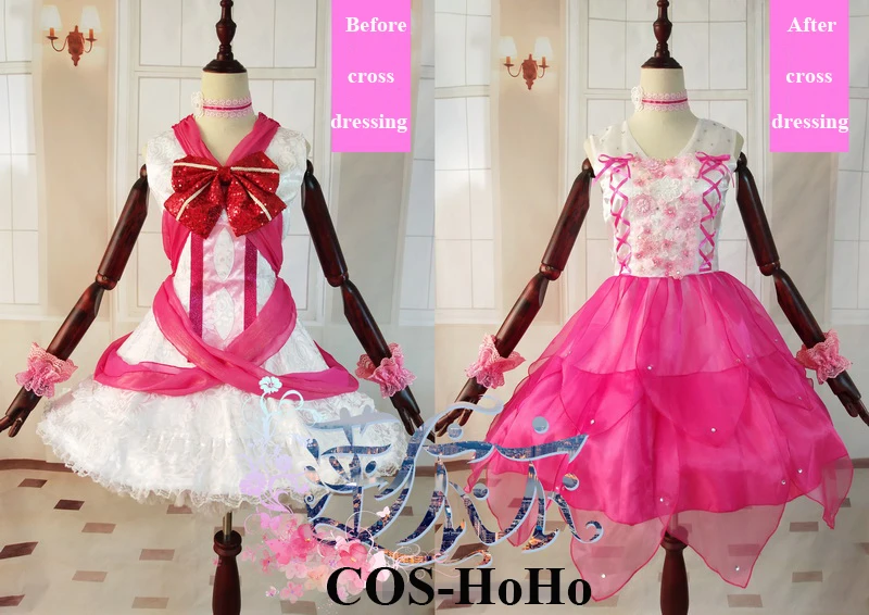 COS-HoHo Anime Lovelive! Kousaka Honoka/Sonoda Umi Game Transformable Dress Uniform Cosplay Costume Party Outfit Custom-made