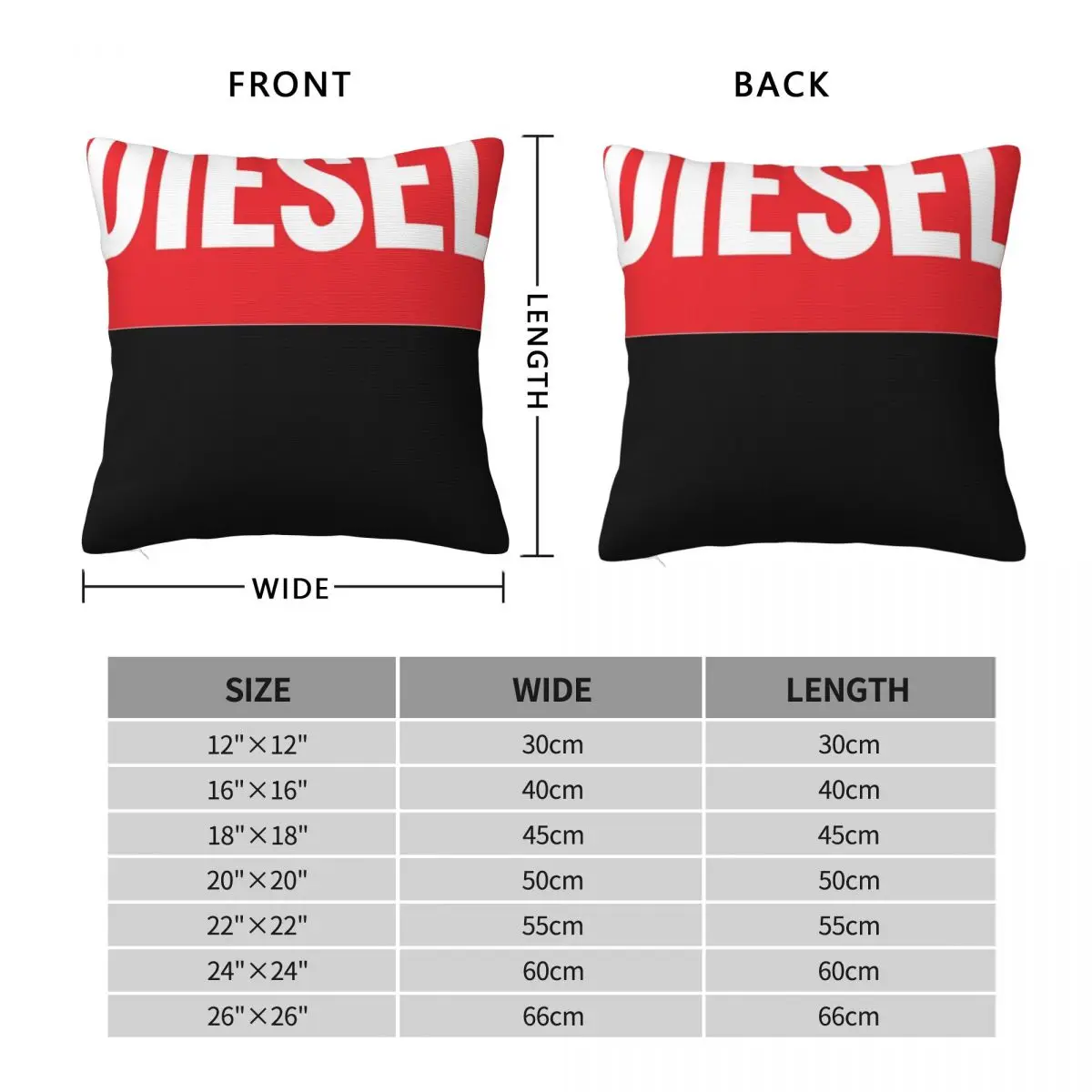 Diesel Bran Logo Essential Pillowcase Pillows Cover Cushion Comfort Throw Pillow Sofa Decorative Cushions Used for Home Bedroom