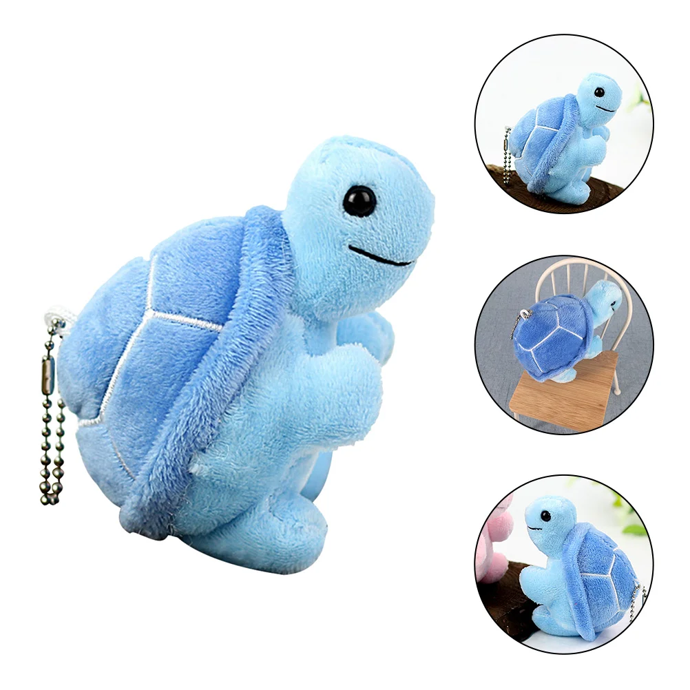 

4 Pcs Little Turtle Plush Toy Game Gift Children's Keychain Accessories Small (blue 4pcs) Plushies Keychains Bear Cute