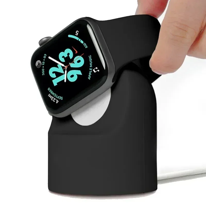 For Apple Watch Charger Stand iWatchUltra/10/8/SE2/7/6/SE/4/3 49mm/45mm/44mm/42mm/41mm/40mm/38mmDurable Silicone Nightstand Mode