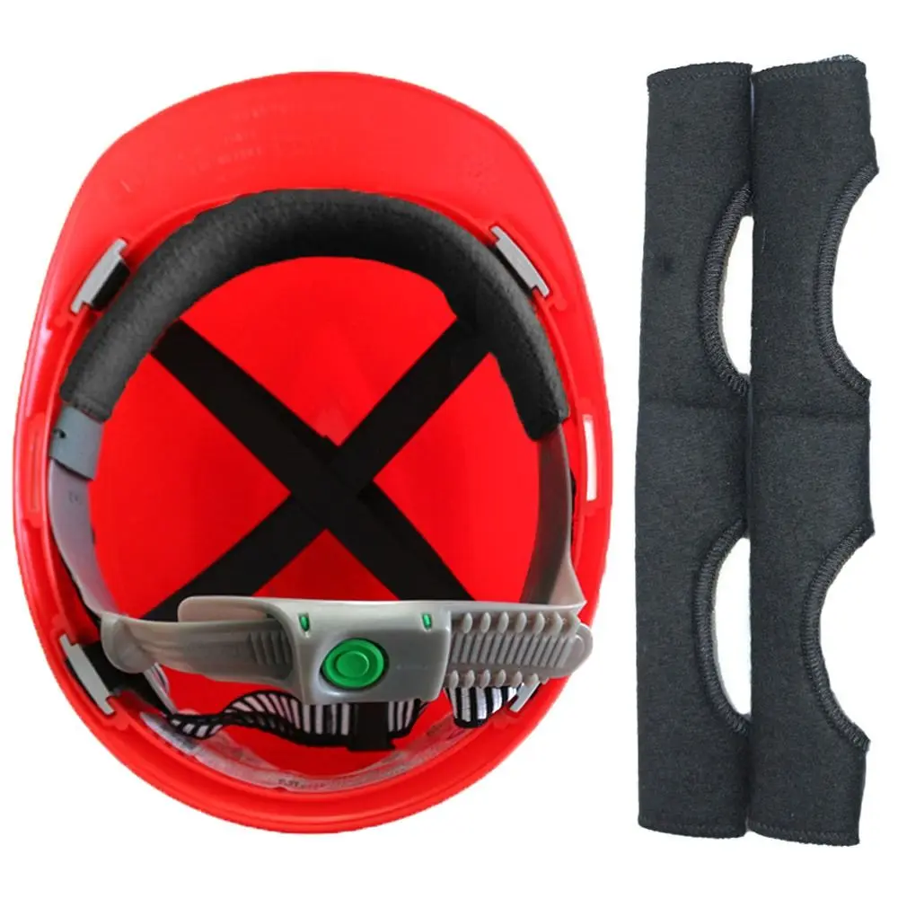 2PCS Black Hard Hat Sweatband Tool Comforter Pad 240*40mm Helmet Liners Sponge Air Cushion Hat Antiperspirant Belt Universal