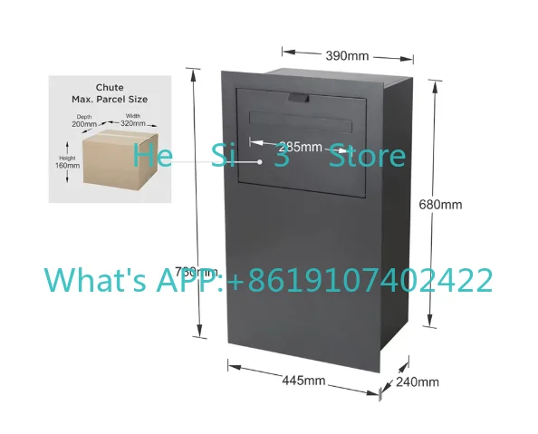 1PCS  Anti-theft express cabinet, home office document parcel box, express self-pickup cabinet, personal delivery cabinet.