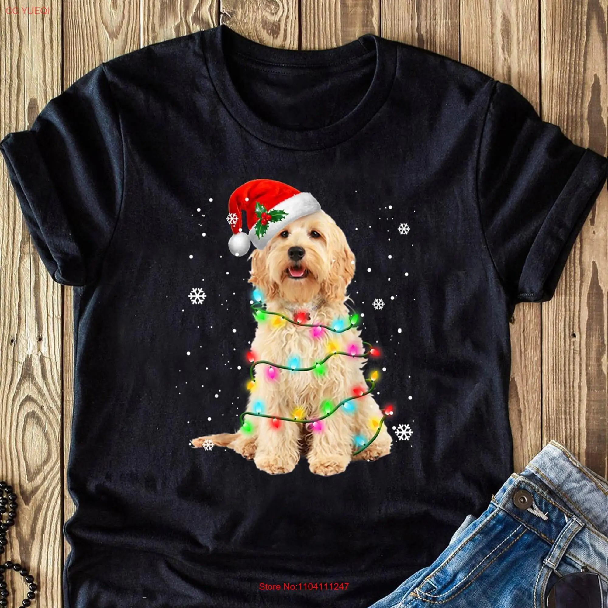 Goldendoodle Dog Tree Christmas Sweater Xmas Pet Dogs s T Shirt Funny Golden Retriever Lovers Mom long or short sleeves