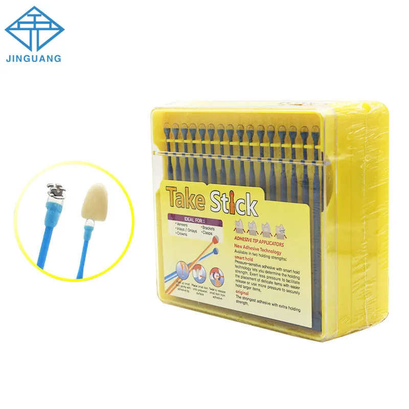 64pcs/box Dental Veneers Crowns Adhesive Tip Applicator Disposable Tools Take Stick