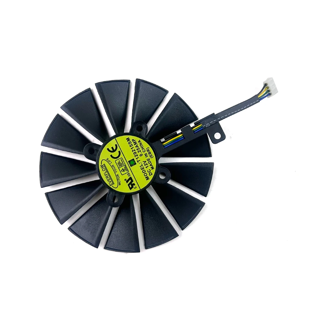 95 مللي متر 4PIN مروحة التبريد T129215SM 0.25A RX580 GPU المشجعين ل ASUS AREZ Radeon RX 580 STRIX RX 470 570 GTX 1050Ti 1070Ti 1080Ti #5