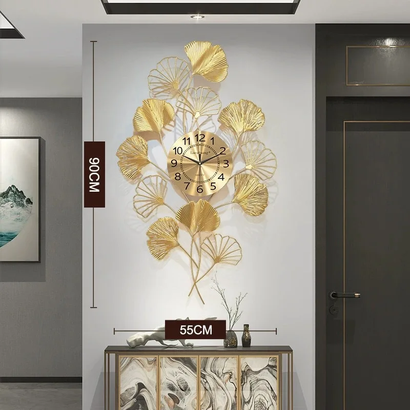 

Modern Living Room Wall Decor Creative Luxury Sofa Background Wall Hanging Fashionable Elegant Clock Home Decoration