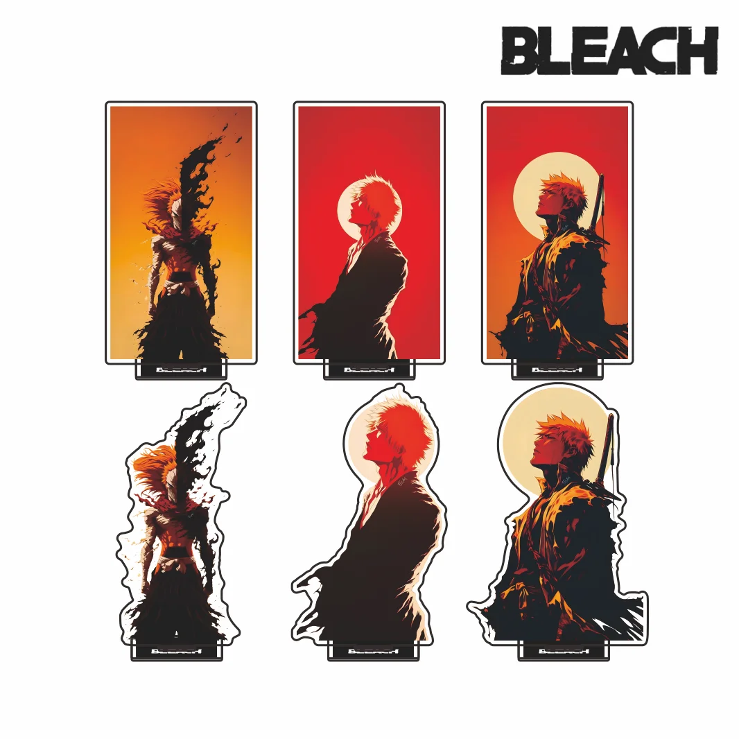 Bleach Series 2026 New Arrival Acrylic Keychain Stand Ichigo Kurosaki Illustration Series Character Figure Desktop Ornament Gift