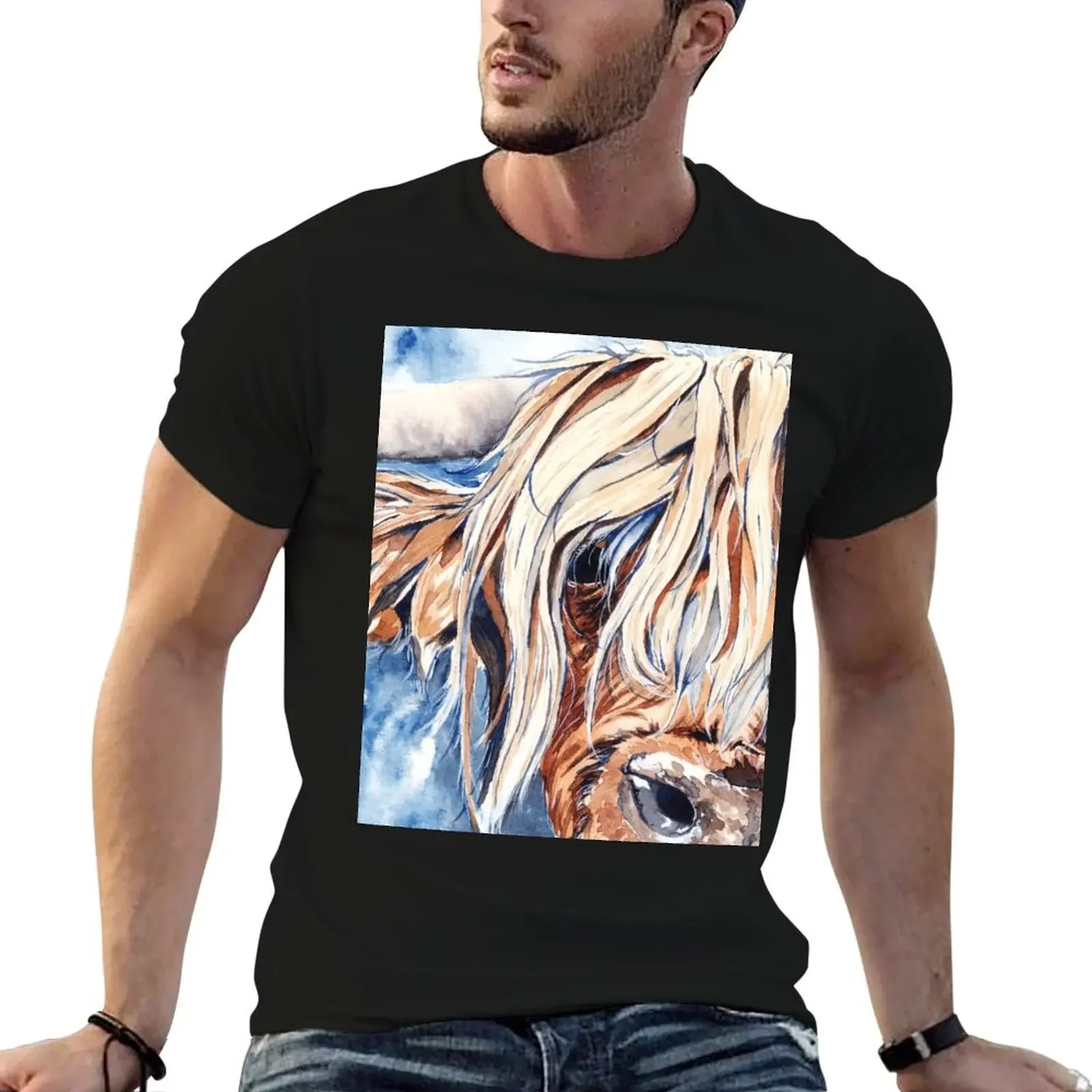 Highland Cow T-Shirt hippie clothes shirts graphic plus size tops clothes for men