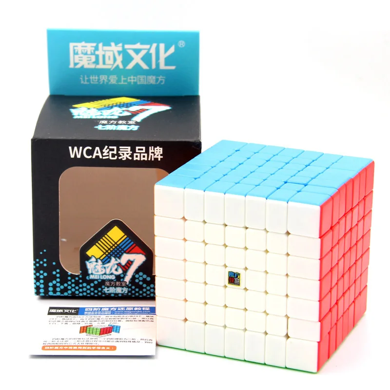 Moyu MFJS Meilong 매직 스피드 큐브, 스티커리스 전문 피젯 장난감, Meilong 6 6x6 큐브 Magico 퍼즐, 7X7X7