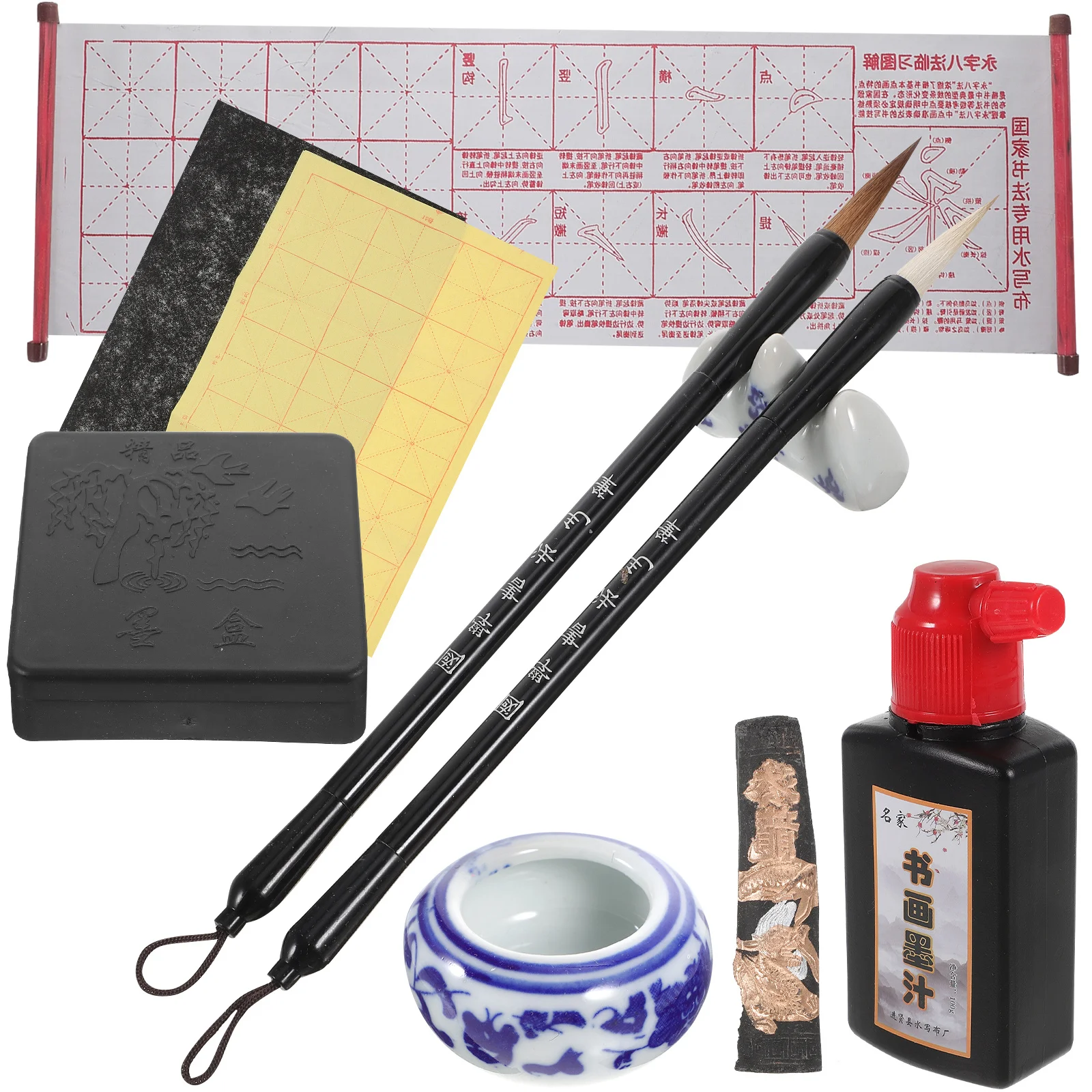 1 set Calligraphy Set For Beginners Chinese Art Supplies Kids Writing Kit Reusable Water Practice Mat Stationery Set