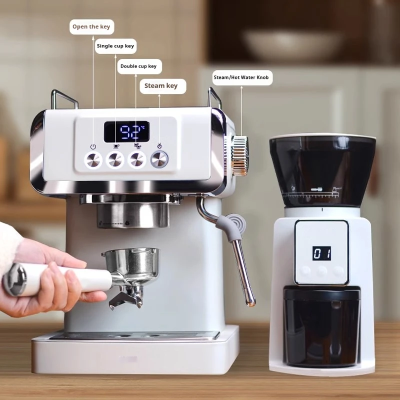 1230W Semi-Automatic Espresso Machine with Milk Frother - 15Bar PID Temperature Control for Home Use