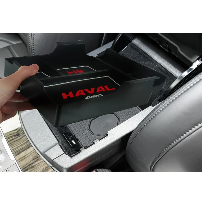 For Great Wall Haval H9 2015 to 2022 Central Armrest Storage Box Organizer Center Console Non-slip  Containers Holder cars acces