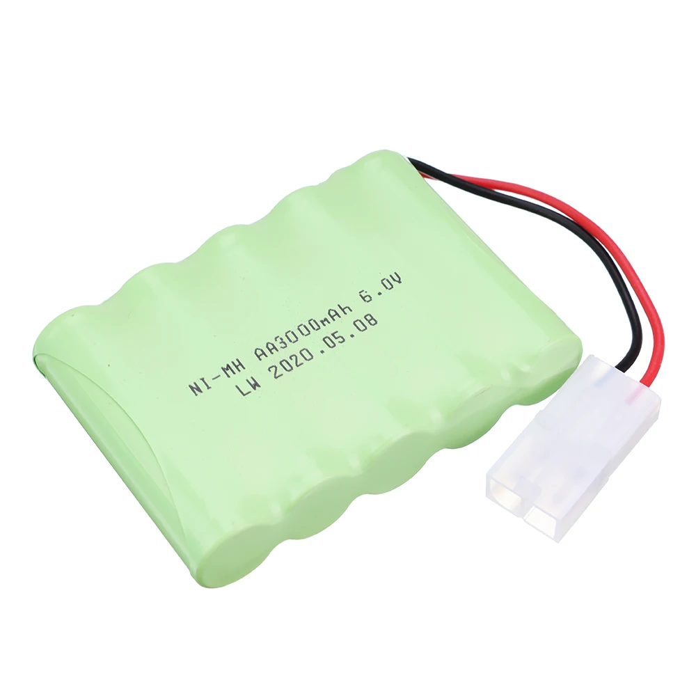5*AA 3000mAh with Tamiya plug 6.0V Ni-MH Battery For Trucks Tanks Robots Gun Rc toys Cars, Upgrade 6V 3.0Ah Batteries Pack