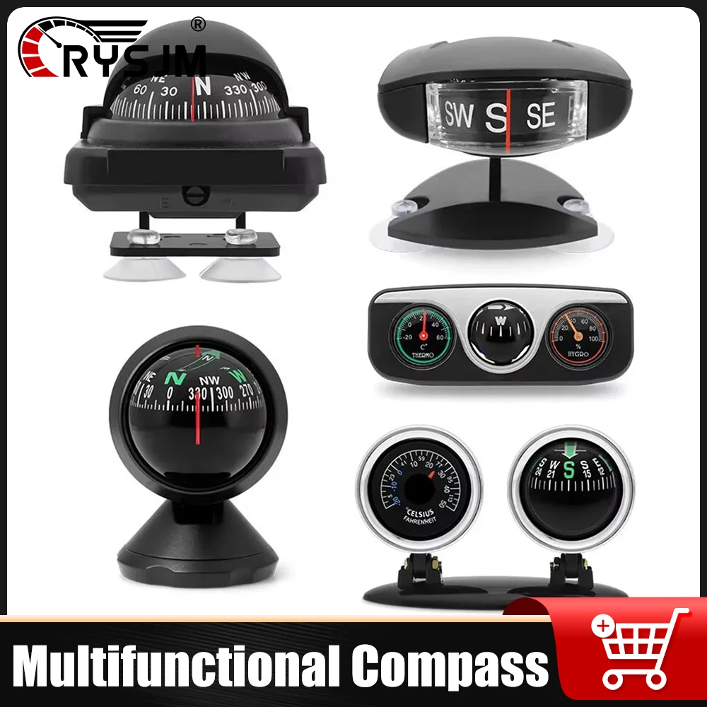 Brújula portátil compacta, dispositivo de navegación universal para exteriores, brújula de alta precisión para coche, barco, moto, bicicleta