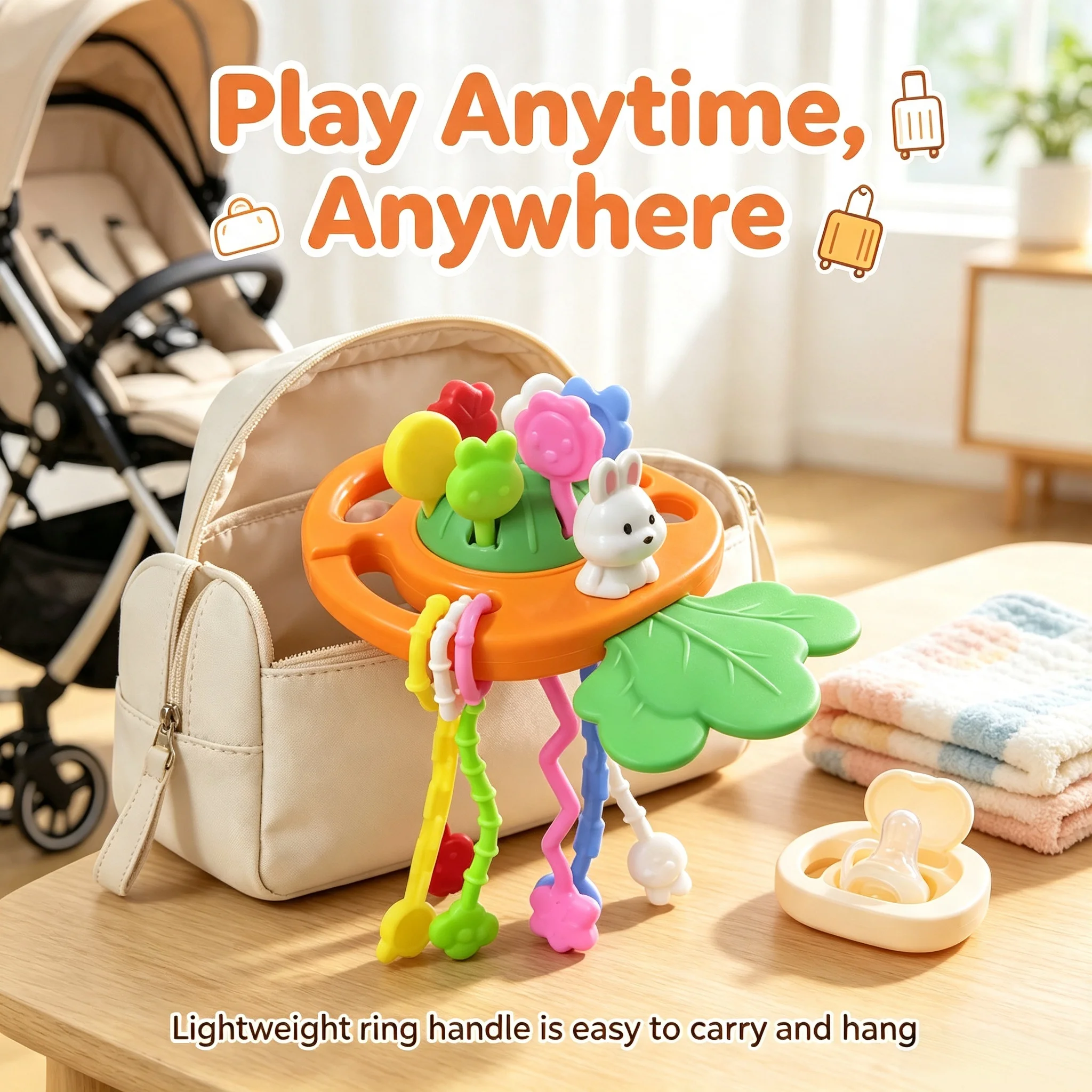 Flexible Pull Grasp Gadget Trip Car Home Stress Relief Tactile Portable Supply