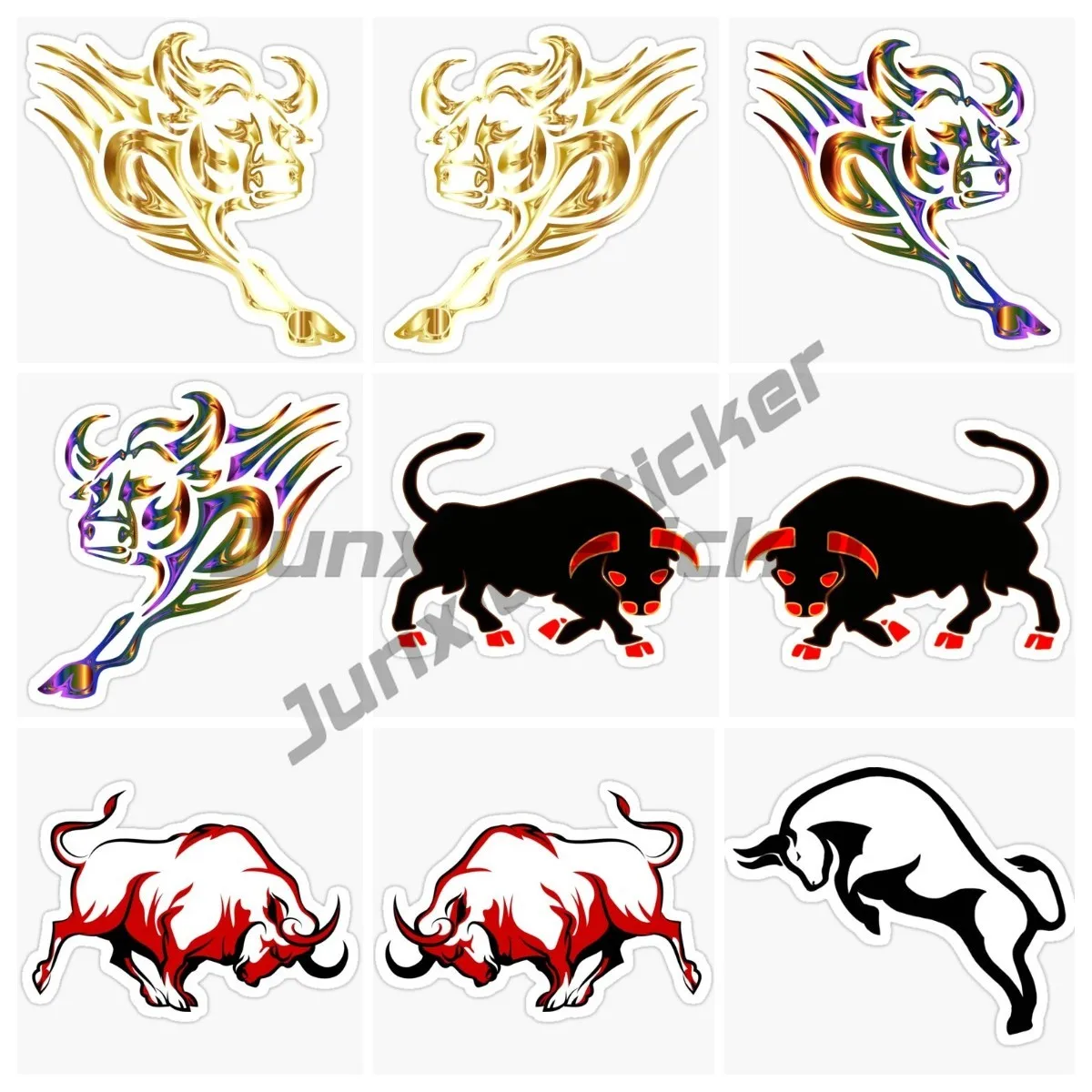 

Cattle Vinyl Sticker Decal Auto for Bumper Windshield Helmet Bodywork Cover Scratches Decal Accessories Creative Refit Sticker