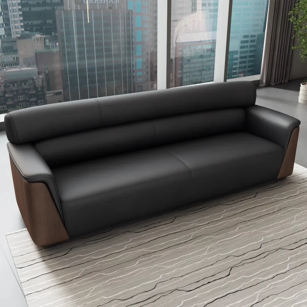 Ufficio, divano, tavolino, combinazione, affari, riunioni ospiti, tre persone