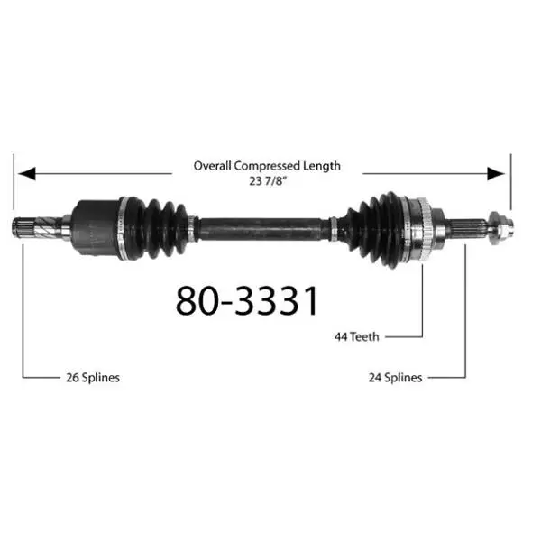 Front Axle CV Axle Drive Shaft 49500-3Q300 for Sonata 2.4L with 6SPEED Steel Material