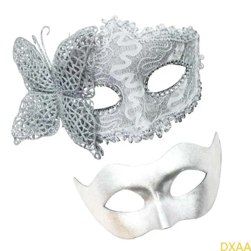 DXAA Coppia Maschera maschera maschera a faccia maschera maschera Accessorio in costume da mascherare per uomini donne