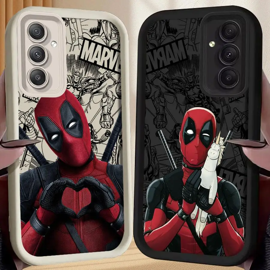 

Чехол для телефона Samsung Galaxy S24 Ultra S22 S21 Plus S25Ultra S23 FE S20 S25 S21FE Shell Soft Cover Marvel Fashion Deadpool