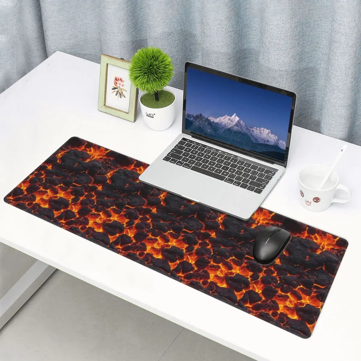 Large Mouse Pad Magma Volcano Lava Fire Gamer PC Laptop Mats Keyboard Carpet Computer Gaming Office Accessories Desk Mat