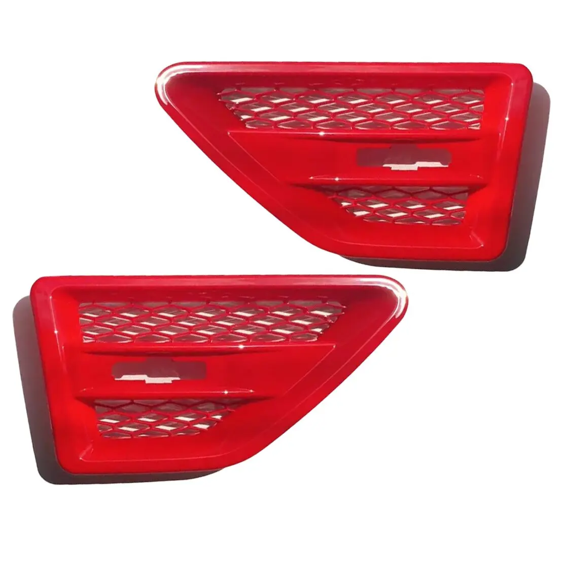 1 Pair Red ABS Side Fender Air Vent Grill Cover Trim Fit for Land Rover Freelander 2 LR2 2006-2010 2011 2012 2013 2014 2015 2016