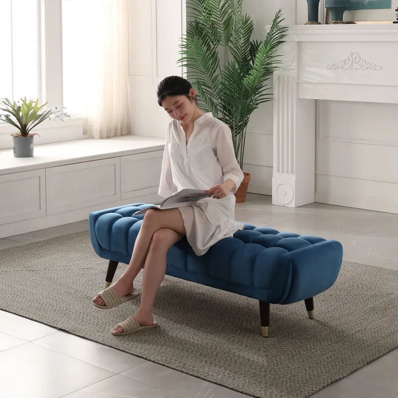 Bedroom bedside stool, cloakroom sofa, simple shoe change, light luxury bedside couch