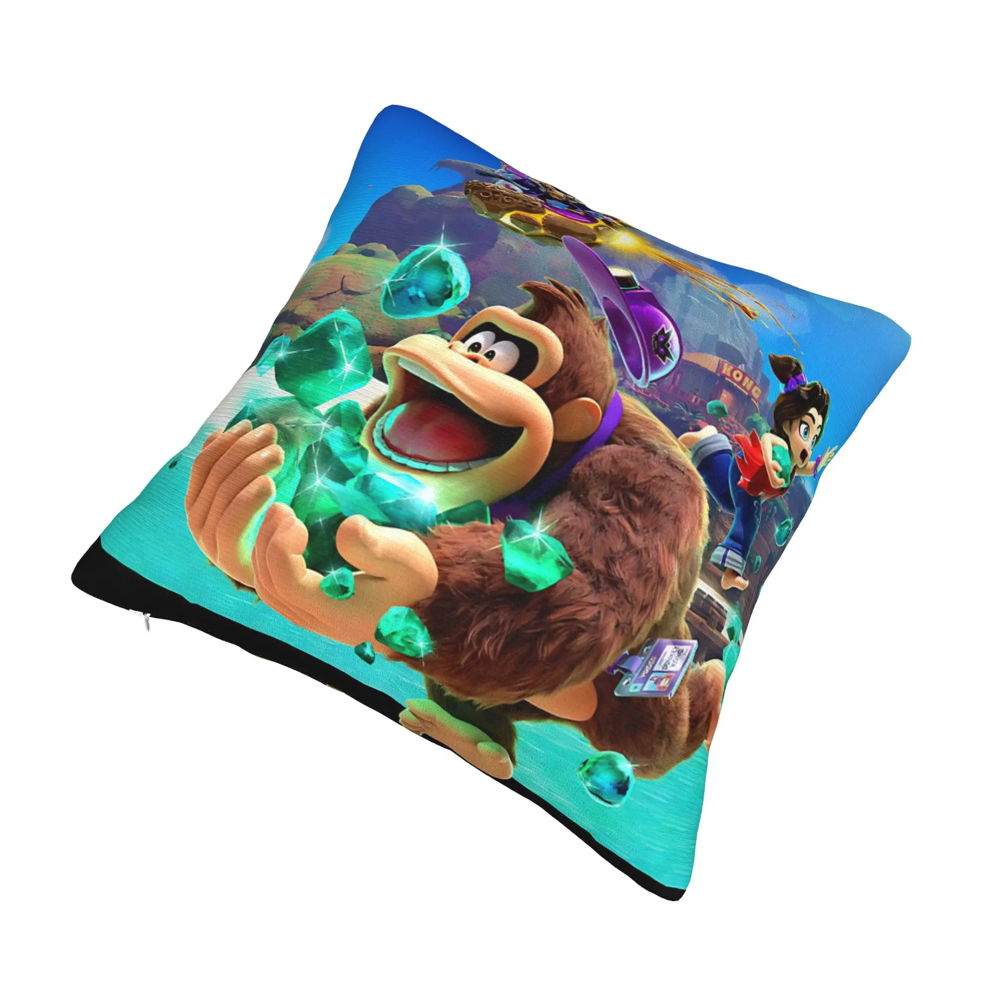 Donkey Kongs Bananza Games Pillow Cover Stuff Printed Cushion Cover Decor  Throw Pillow Case Cover Seater Multiple Sizes