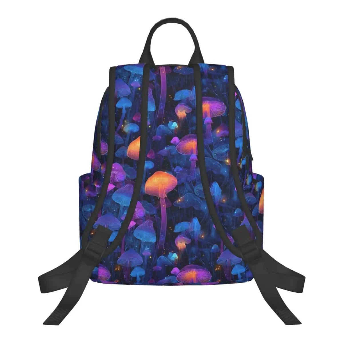 Luminous Transparent Mushroom Student Backpack School Bag Hiking Travel Daypack for Men Women Bookbag Shoulder Bags
