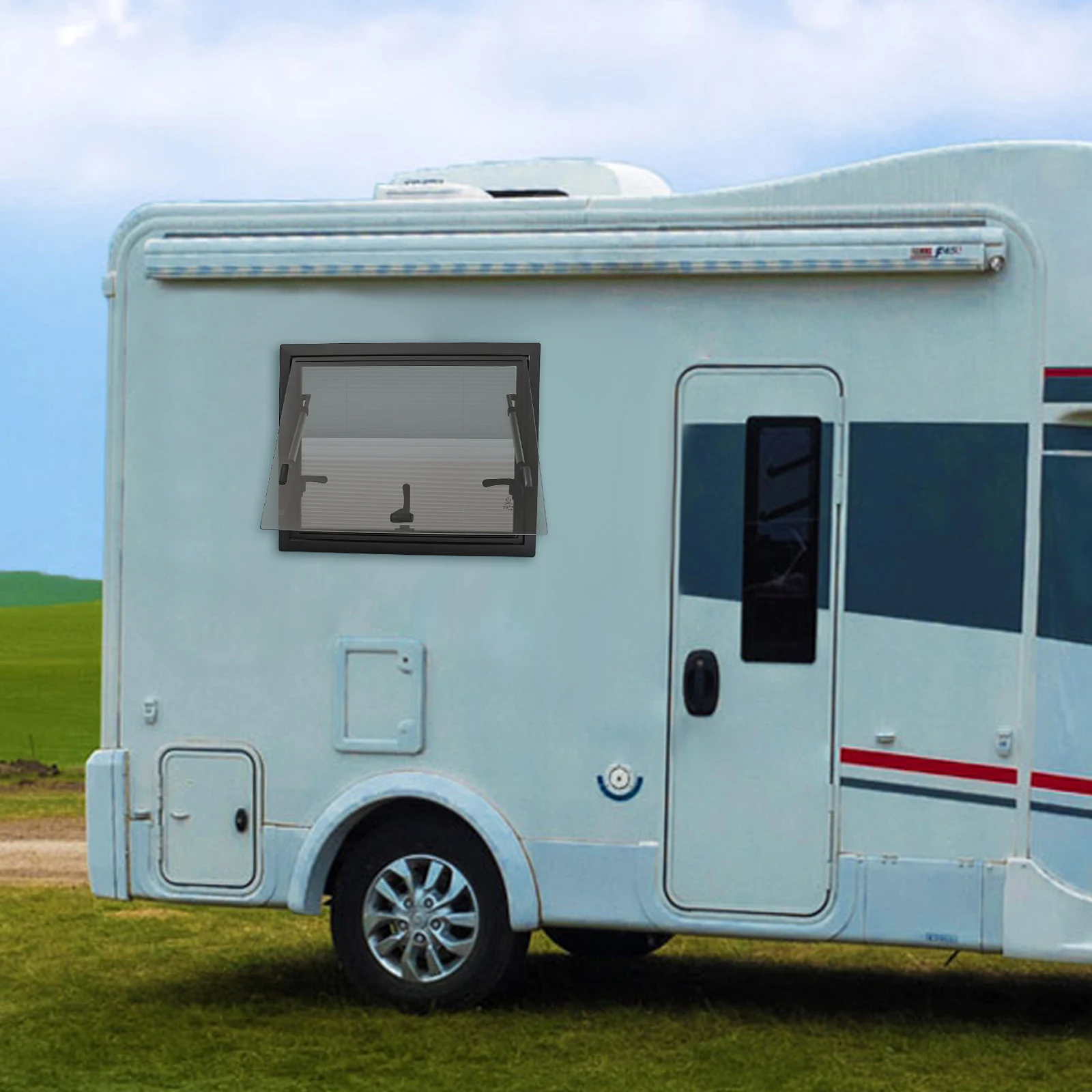 600x450mm RV Push Out Window RV Caravan Camper Van Window 65° Trailer External Push Top Window For RVs, Trailers, Pickup Trucks or Conversion Vehicles, etc view 7