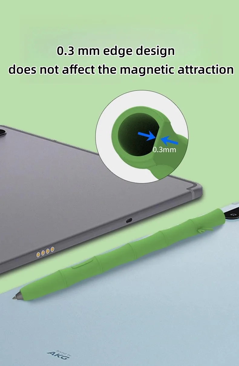 Silikonhülle für Samsung Galaxy Tab S10 Ultra S6 Lite S7 FE S8 S9, Bleistift-Schutzhülle, weiche, stoßfeste Tablet-Stylus-Hülle – Detail 4