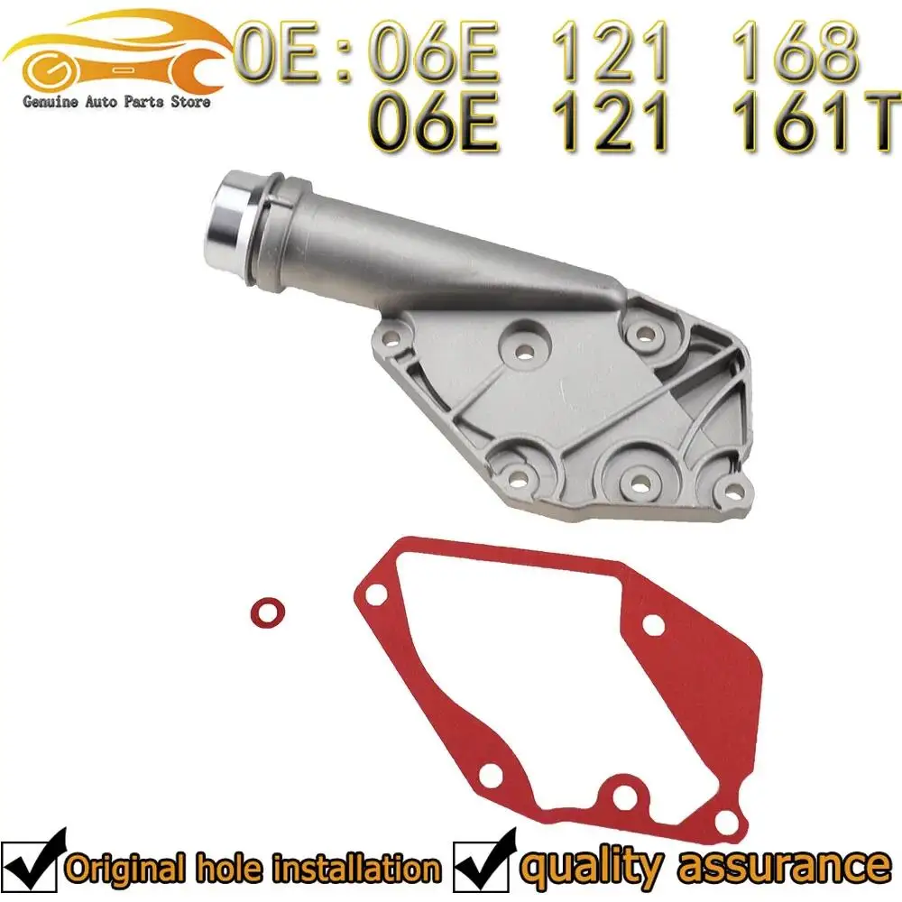

Thermostat Housing Cover Engine Coolant Connector Water Flange Pump Outlet Fit For AUDI A4 A5 A6 A7 Q5 3.2L 06E121168 06E121161T