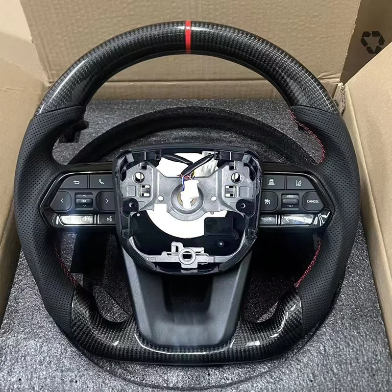For Toyota Land Cruiser LC79 LC76 LC70 LC300 Sports Steering Wheel in Carbon Fibre with Design Color