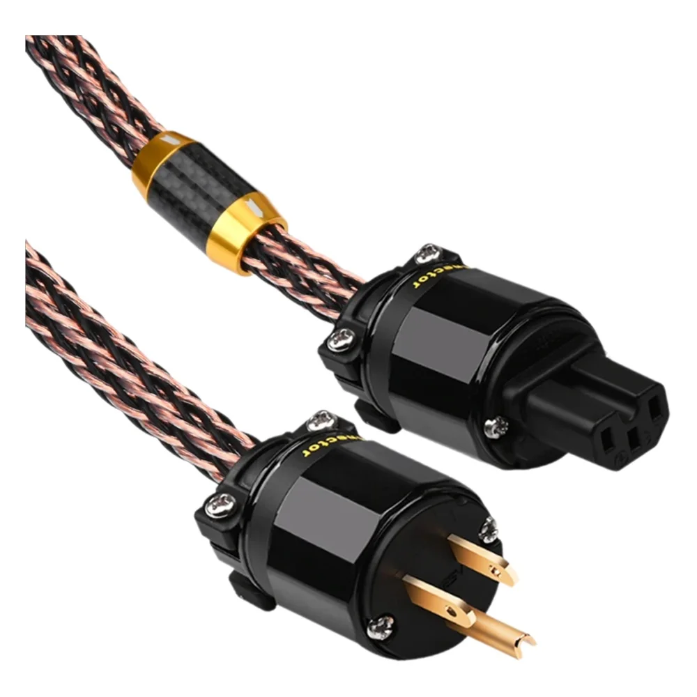 Kabel zasilający HIFI audio CD wzmacniacz 6N OCC wtyk zasilający kabel HIFI AC kabel zasilający US EU AU — zdjęcie produktu 7