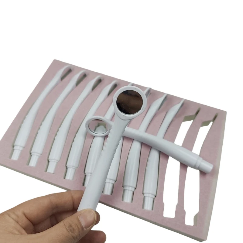 1 Set 121℃ Autoclavable Dental Strong Suction Mirror 10 Mirrors + 1 Head + 4 Interfaces for Absorbing Aerosols