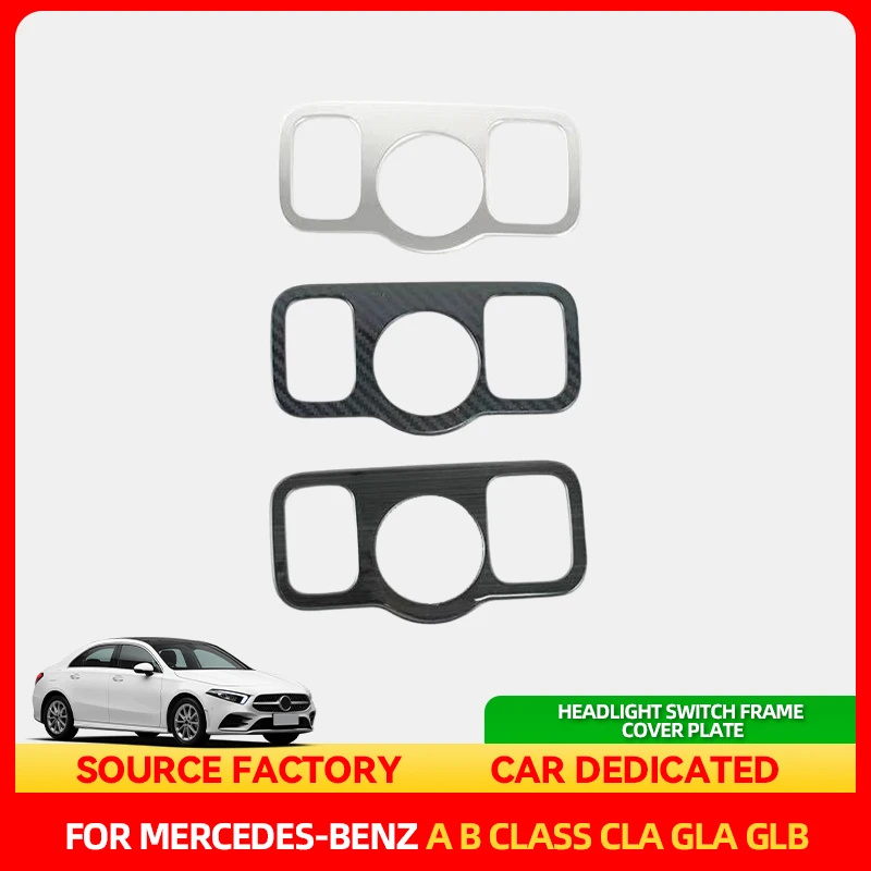 

Interior Stickers Carbon Fiber Headlight Switch Frame Cover Trim For Mercedes Benz A B Class CLA GLA GLB W177 W247 C118 H247 X24