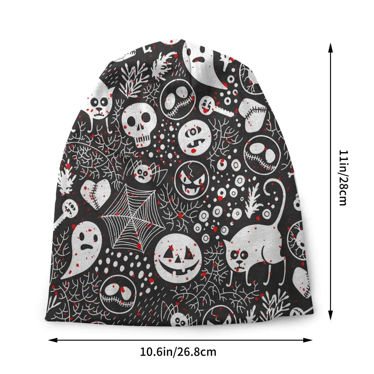 Happy Bonnet Homme Outdoor Halloween Trick or Treat Thin Skullies Beanies Caps Creative Hats