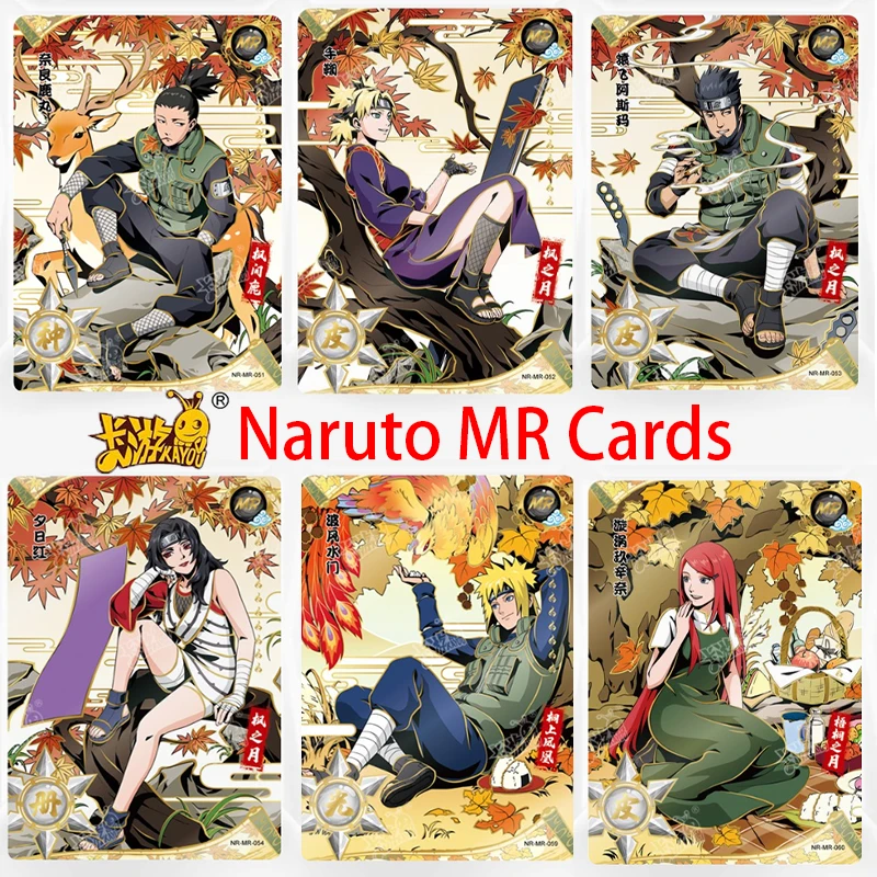 Kayou Naruto Cards Naruto Jiraiya MR Kurenai Asuma Temari Shikamaru MR Card TCG Game Card Toys for Boys Birthday Gift