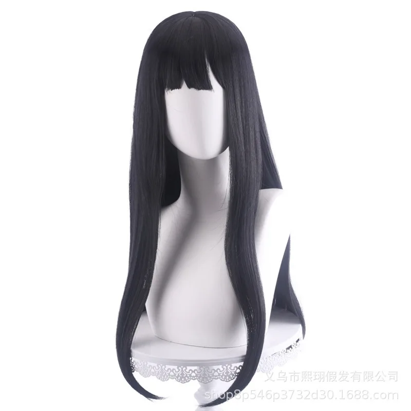 Lycoris Recoil Inoue Takina cosplay wig black long straight hair