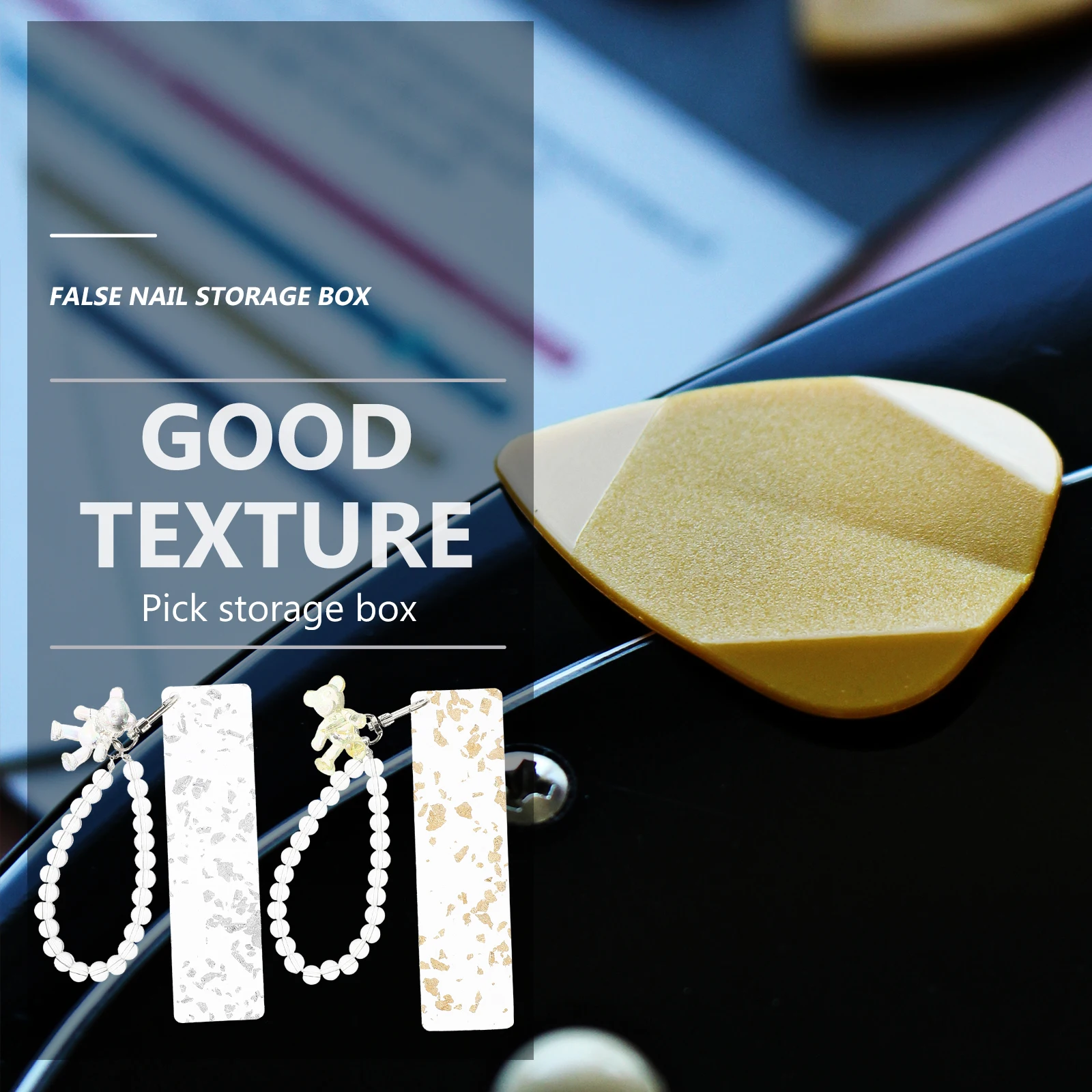 

2pcs Guzheng Nail Storage Board Acrylic Picks Holder Smooth Material Instruments Accessories Organizer For Guzheng Pipa