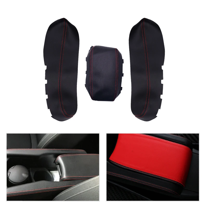 For Honda Civic 10th Gen 2016 2017 Microfiber Leather Center / Door Handle Panel Armrest Covers Protective Trim