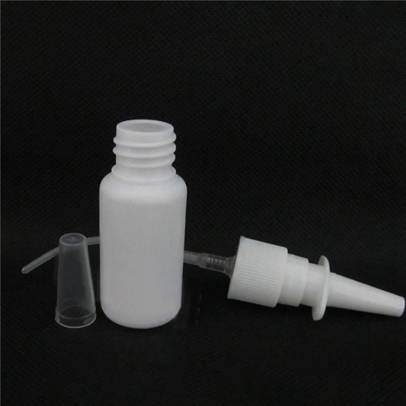 A44T 40Pcs 10Ml Spray Bottle Refillable Plastic Mist Nose Nasal Sprayer