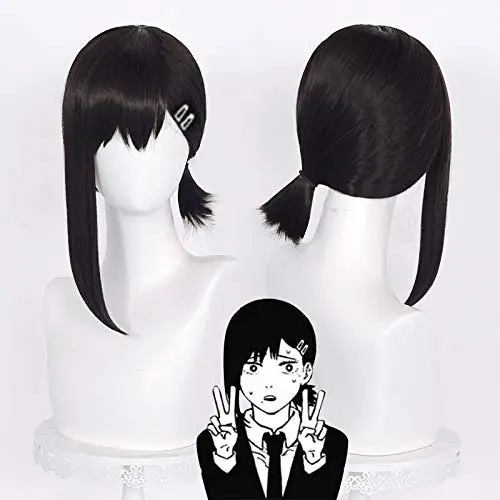 Kobeni Higashiyama Cosplay Wigs Black Wig for Women Anime Costume Wigs Women Anime Short Black Cosplay Wigs Halloween Costume Pa