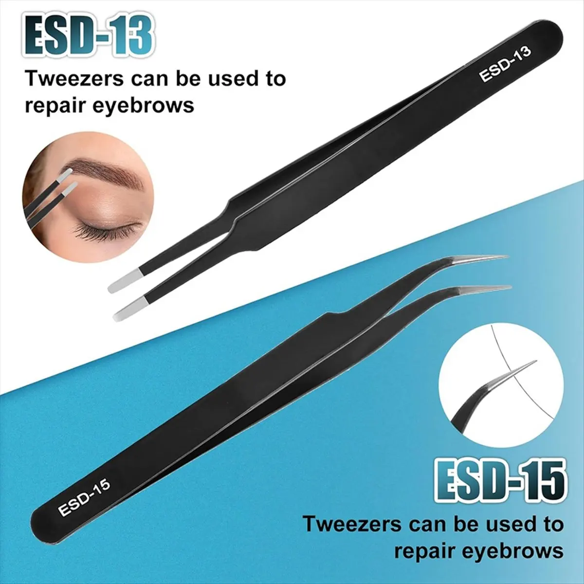 [For Wholesaler]10Pcs Tweezers Set, Upgraded Anti-Static Stainless Steel Tweezers for Craft, Electronics, Jewelry-Making
