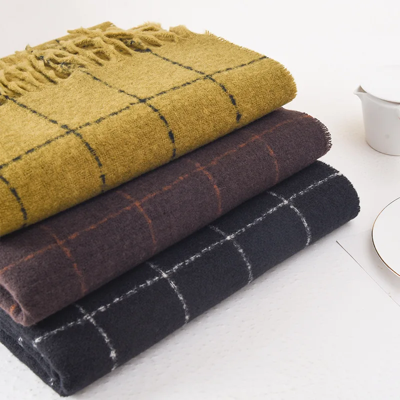 60*180 سنتيمتر شتاء دافئ طويل سميك وشاح شال النساء منديل السيدات الأوشحة شالات الدفء الرقبة يلتف برقبة اكسسوارات