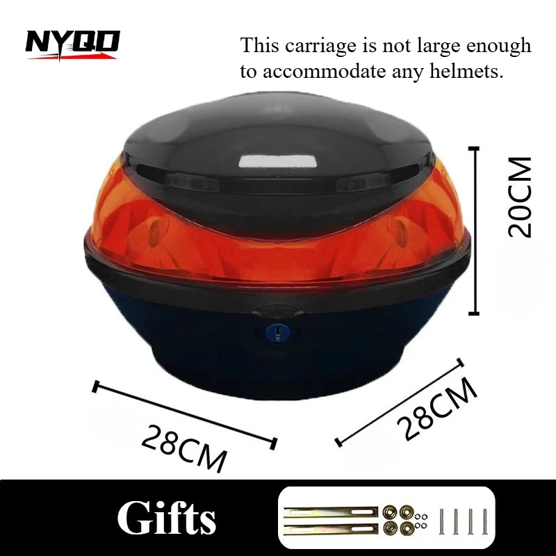 

Durable Motorcycle Trunk Outdoor Waterproof Motorcycle Rear Storage Box Electric Bicycle Trunk Motorbike Rear Trunk Storage