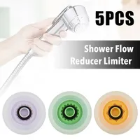 5pcs Shower Flow Reducer Limiter Set Water Saving 4, 6, 7 L/min Hose Restrictor For Bathroom Shower Heads Faucet Hose Connection