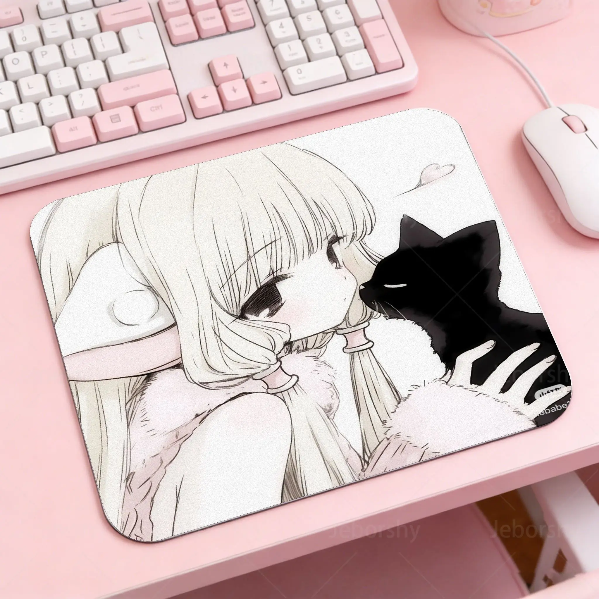 Alfombrilla de ratón Anime C-Chobits Cute Chii, alfombrilla de goma antideslizante para jugadores, alfombrilla de ordenador, decoración, alfombrilla de escritorio, portátil, oficina