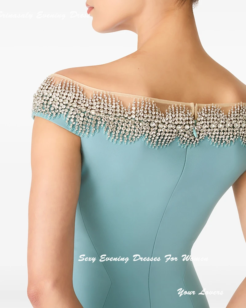 قبالة الكتف الرسمي مطوي كريب فساتين السهرة للنساء مثير الكشكشة كوكتيل حفلة موسيقية رداء حفلات مشد ألف خط فستان الحفلة الراقصة