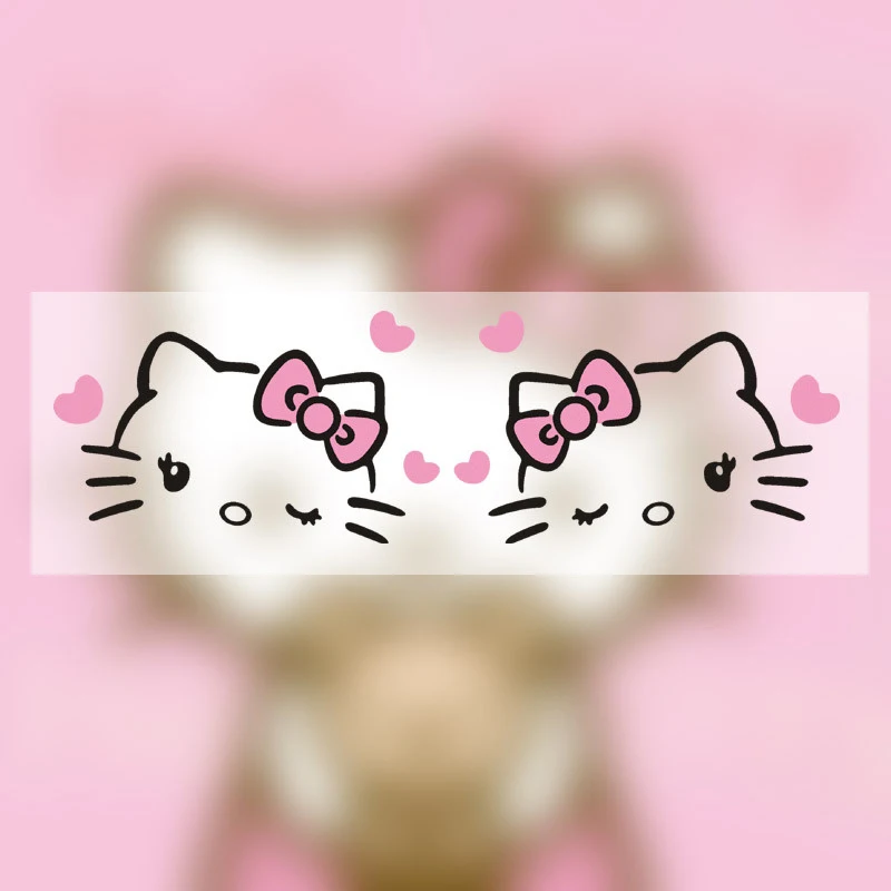 1pcs Sanrio Kawaii Hello Kitty Car Rearview Mirror Sticker Cartoon Car Mirror Personality Sticker Cute Car Sticker Accessories